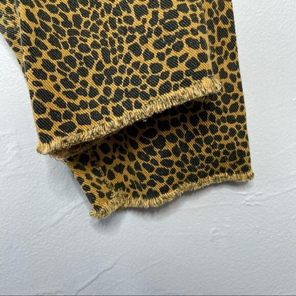 CURRENT/ELLIOTT Leopard Print Jeans Womens Size 25 Straight Leg Mob Wife Playful - Picture 7 of 11
